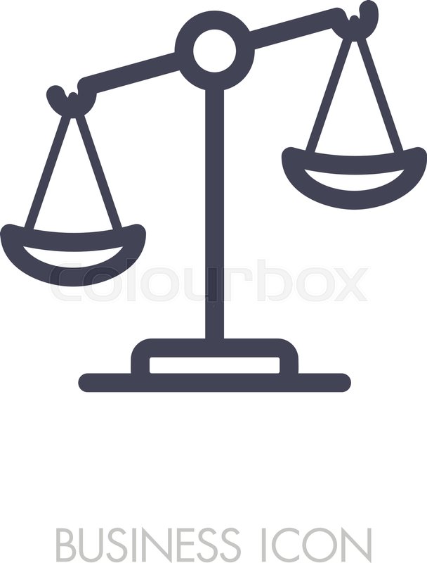 608x800 Law Scale Vector Icon, Justice Outline Stock Vector Colourbox