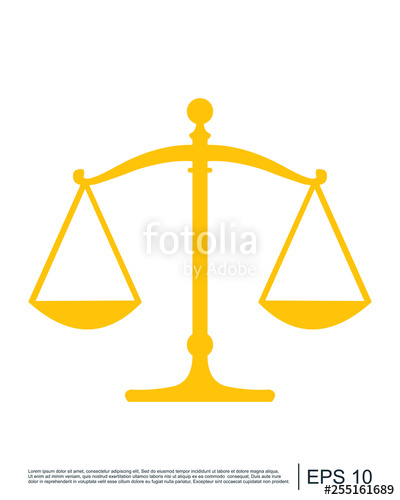 400x500 Scale Icon, Law Scale Vector Icon, Justice Symbol Stock Image