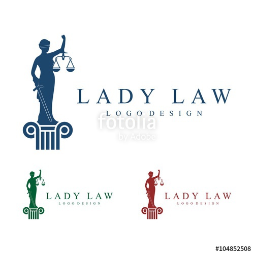 500x500 Lady Justice Logo, Lady Law Logo, Lady Justice On A Pillar Stock