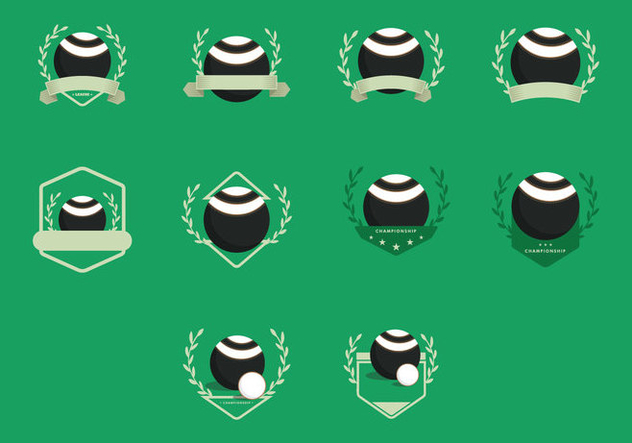 632x443 Lawn Bowls Vintage Templates Icon Free Vector Download