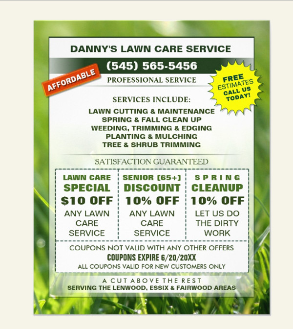 600x672 Lawn Care Flyers