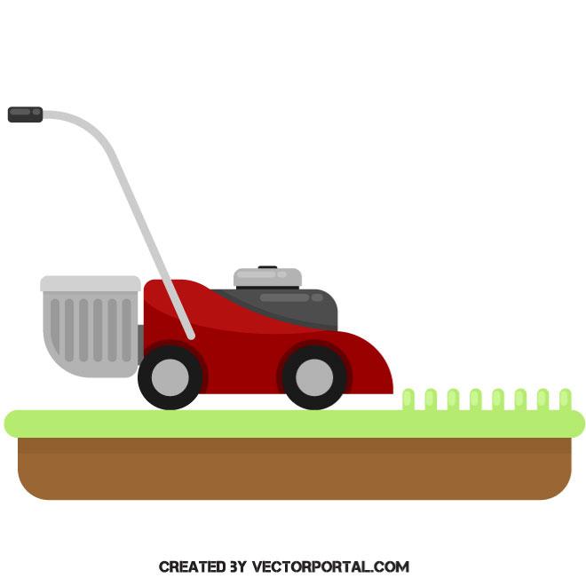 Lawn Mower Vector Image 660x660 Lawn Mower Vector Image