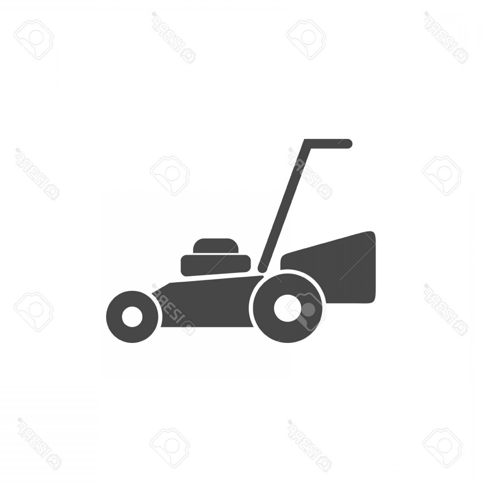 Photostock Vector Lawn Mower In Black Silhouette Isolated Vector 1560x1560 Photostock Vector Lawn Mower In Black Silhouette Isolated Vector