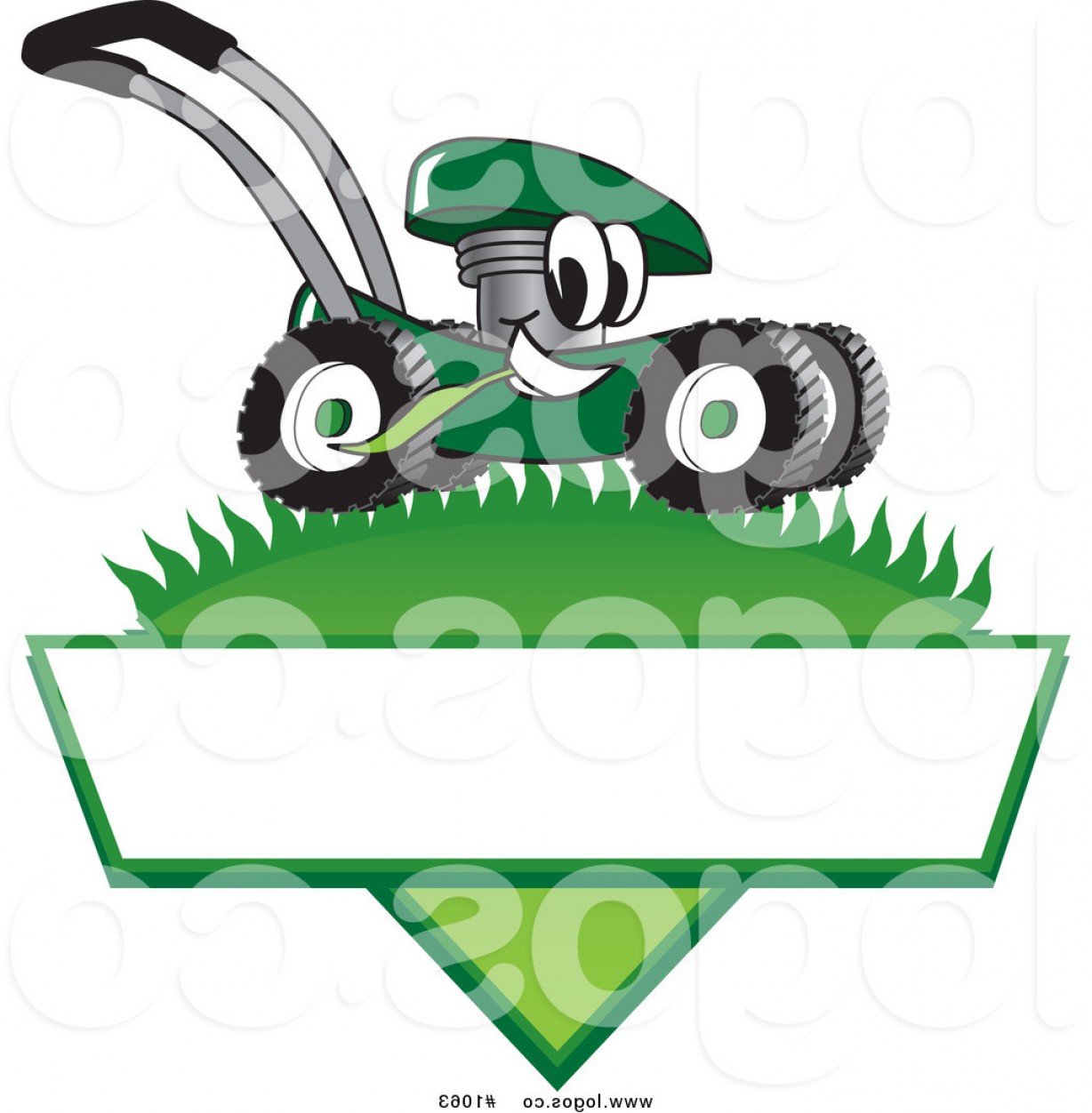Royalty Free Cartoon Vector Logo Of A Green Lawn Mower Mascot 1228x1252 Royalty Free Cartoon Vector Logo Of A Green Lawn Mower Mascot