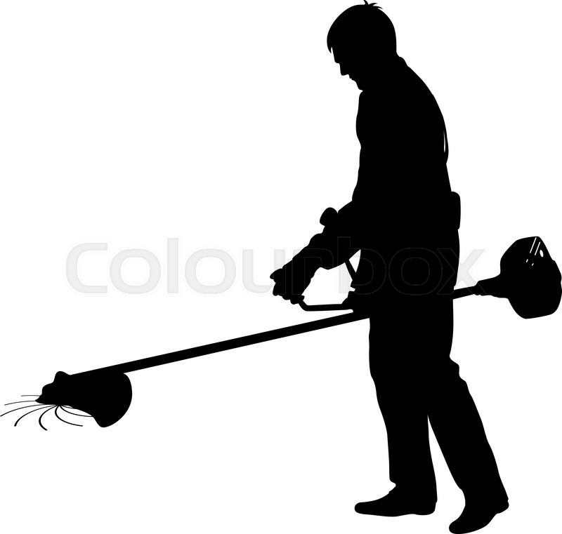 Silhouette Worker Of A Garden Cuts Off Stock Vector Colourbox 800x761 Silhouette Worker Of A Garden Cuts Off Stock Vector Colourbox