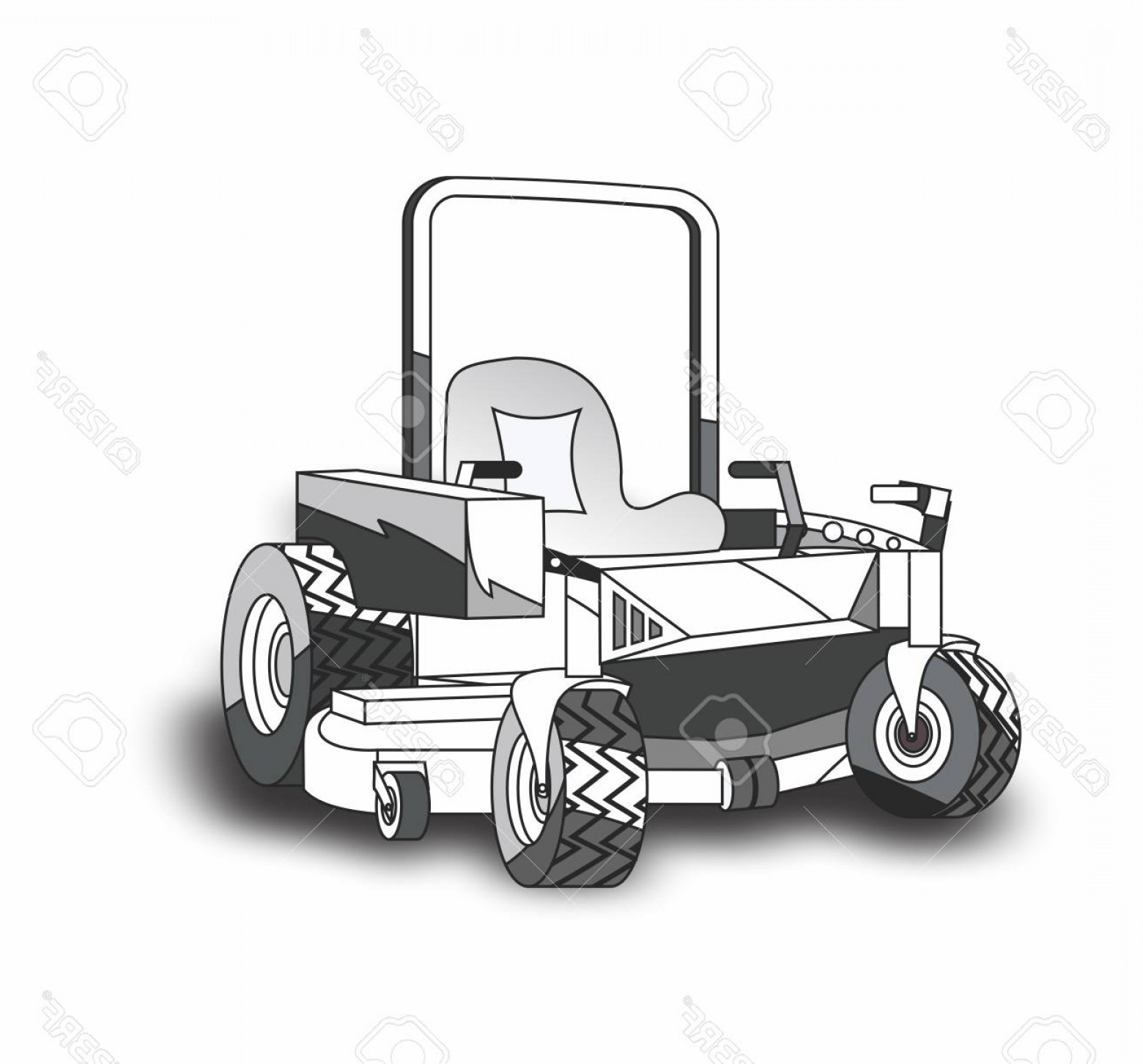 1560x1452 Zero Turn Lawn Mower Vector Cultracing
