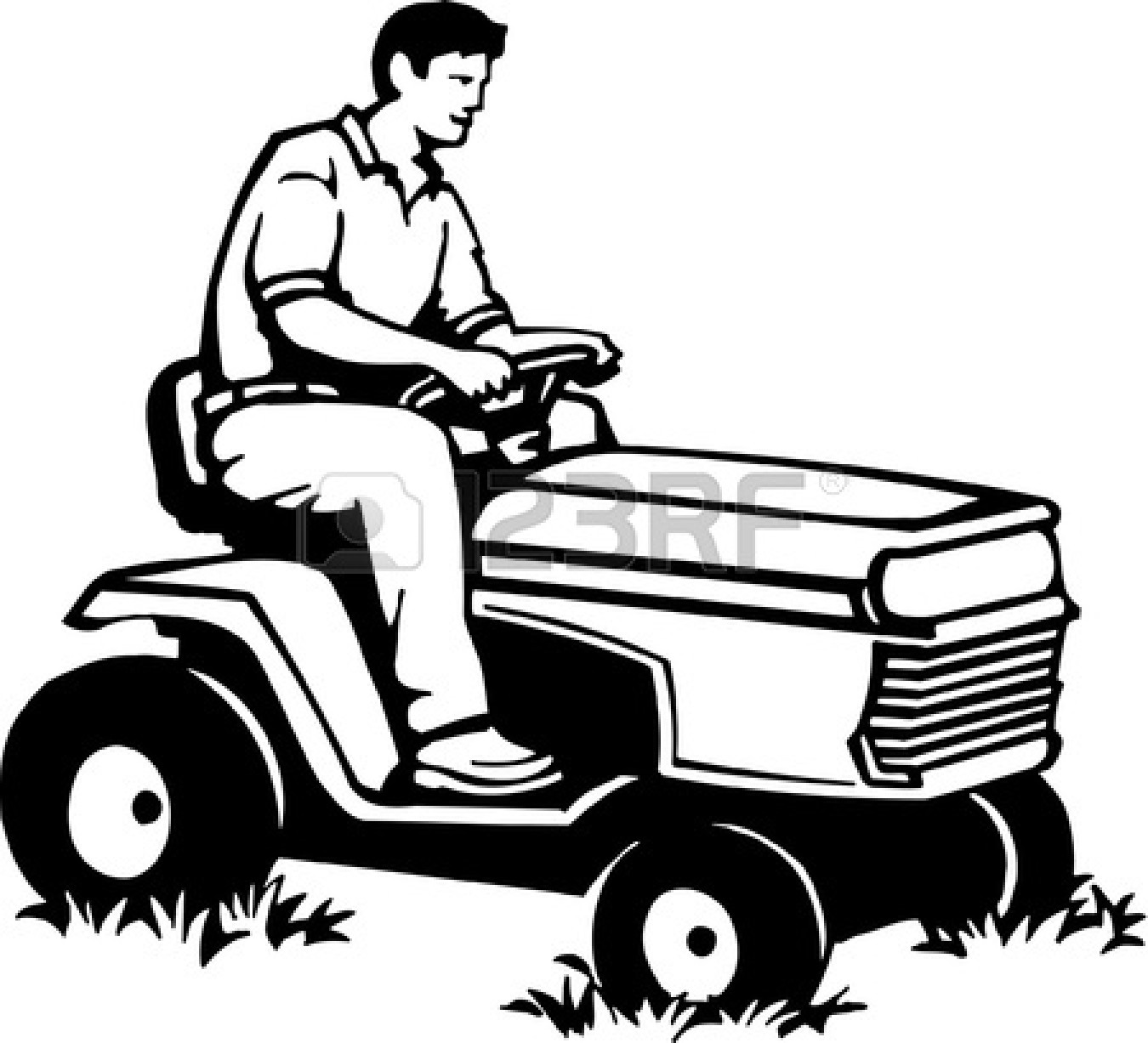 Lawn Mower Vector Free