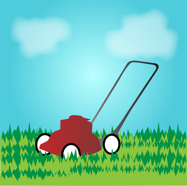 600x599 Lawn Mower Free Vector In Adobe Illustrator