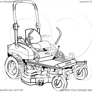 300x300 Royalty Free Cartoon Vector Logo Of A Green Lawn Mower Mascot