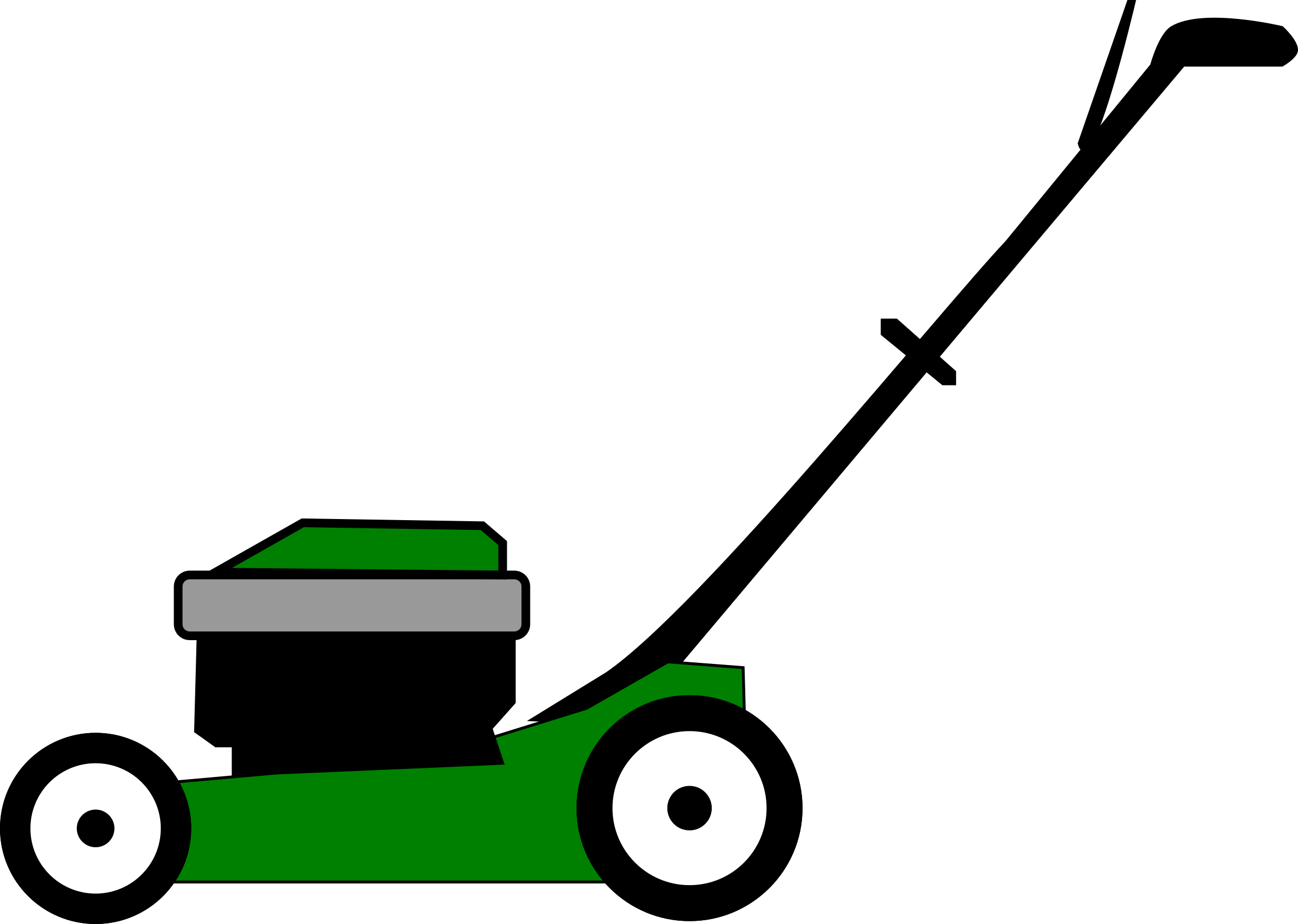 2400x1709 Lawnmower Vector Clipart Image
