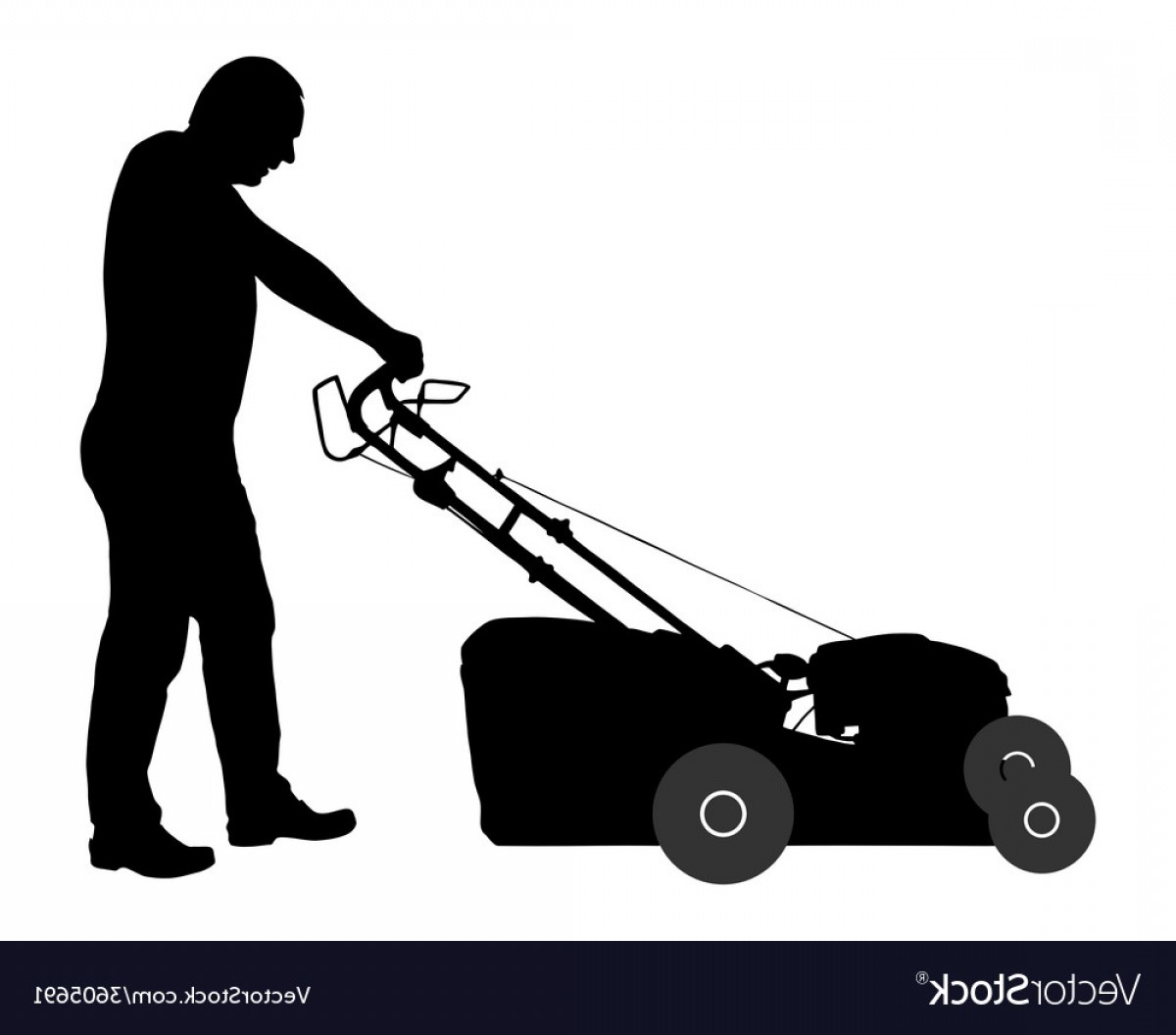 1200x1056 Man With Lawn Mower Vector Soidergi