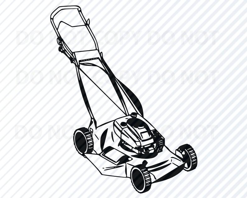 794x635 Lawn Mower Vector Images Silhouette Lawnmower Etsy