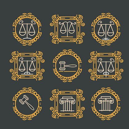 416x416 Law Office Logo Vector Vintage Lawyer Logo Premium Clipart