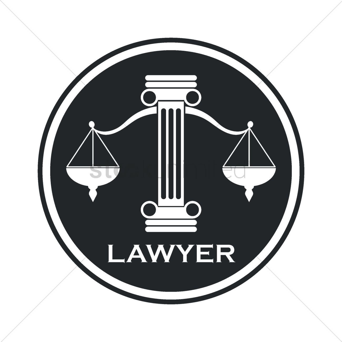 1300x1300 Lawyer Logo Element Vector Image