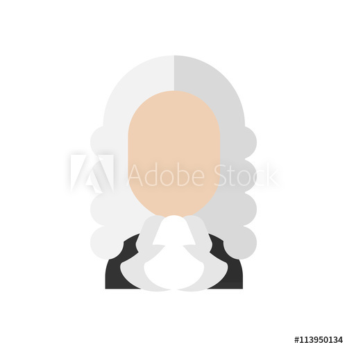 Judge Wig Man Flat Icon Lawyer Vector Illustration Job Symbol 500x500 Judge Wig Man Flat Icon Lawyer Vector Illustration Job Symbol