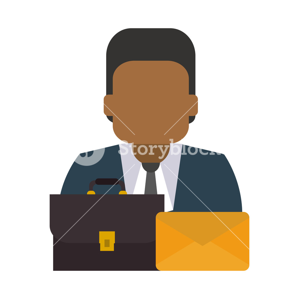 Lawyer With Briefcase And Envelope Avatar Vector Illustration 1000x1000 Lawyer With Briefcase And Envelope Avatar Vector Illustration