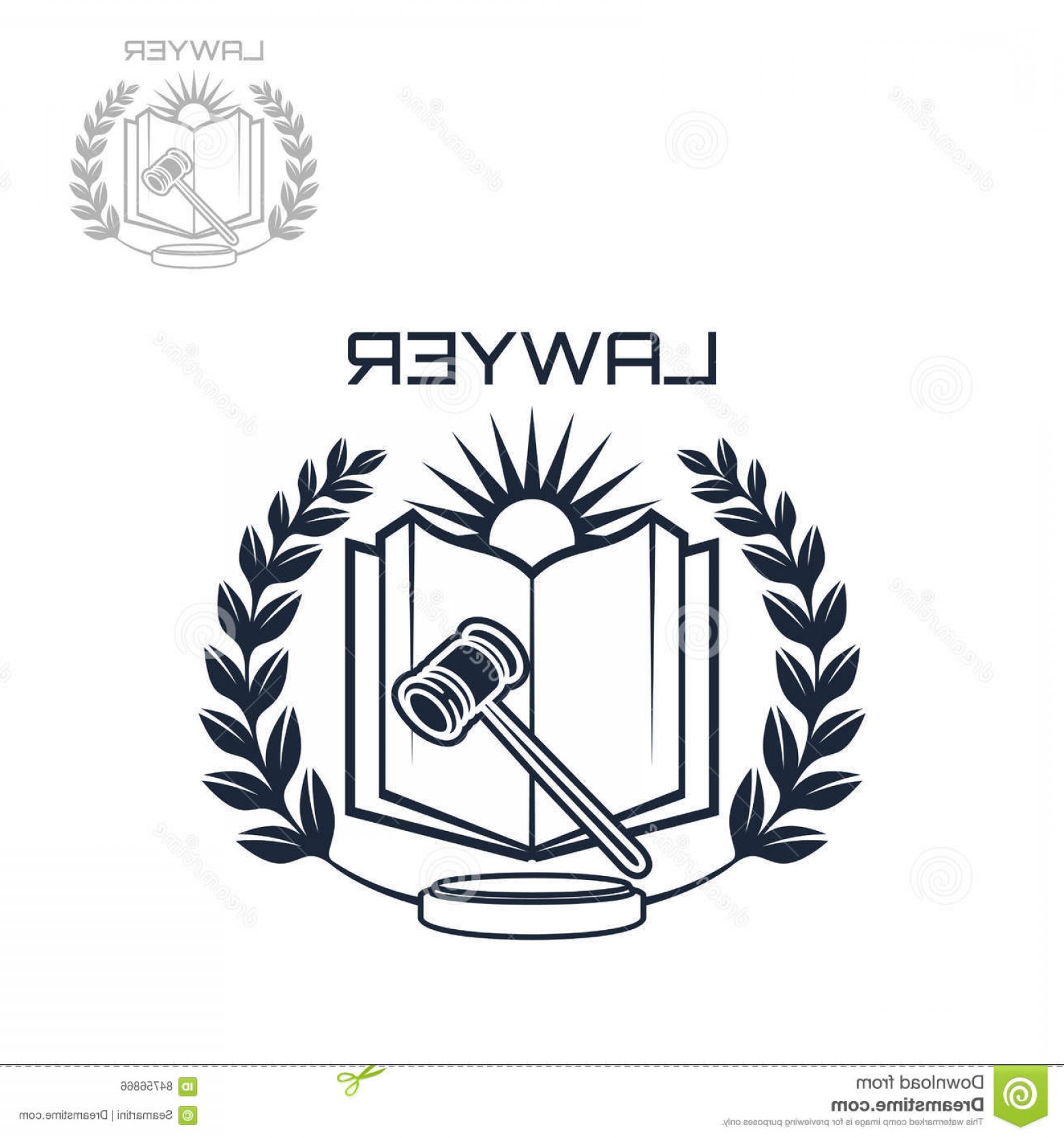 Stock Illustration Lawyer Vector Emblem Wreath Book Gavel Advocate 1560x1668 Stock Illustration Lawyer Vector Emblem Wreath Book Gavel Advocate