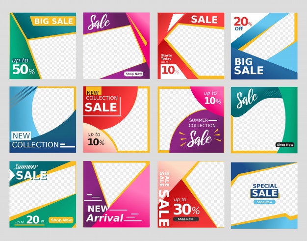 626x491 Social Media And Website Layout Banner Background In Colorful