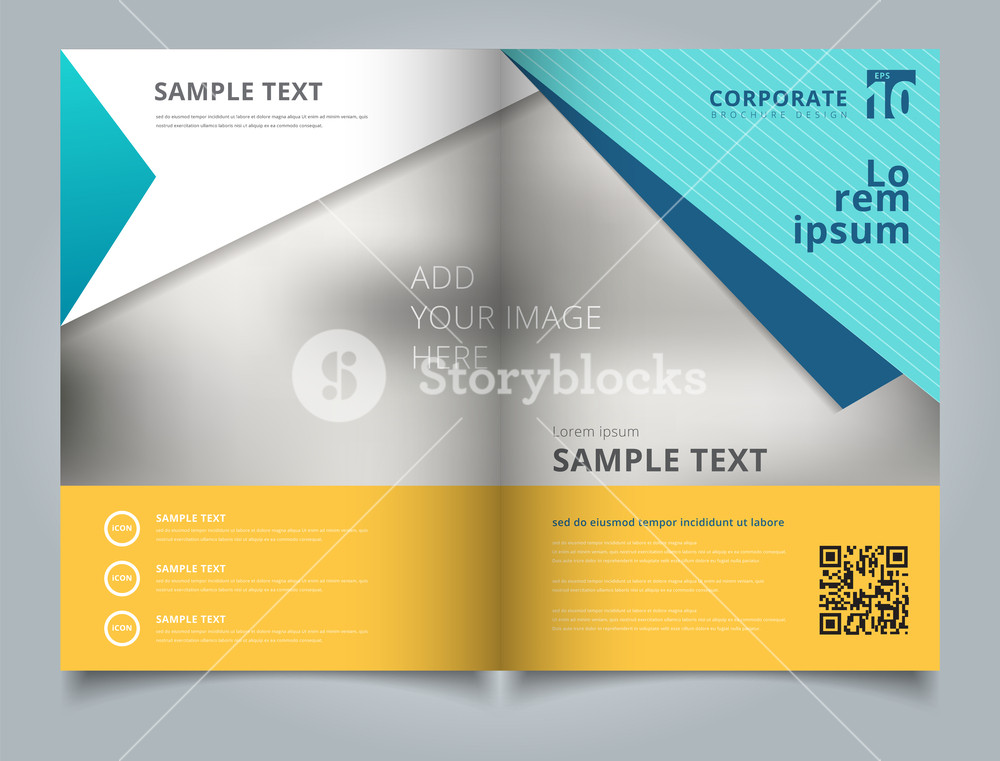 1000x761 Template Business Brochure Layout Design Geometric Background