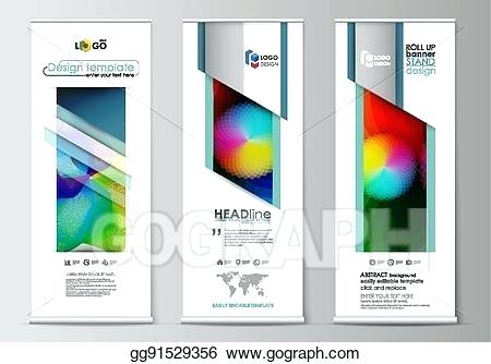 450x334 Roll Up Banner Stands Flat Style Templates Modern Business Concept