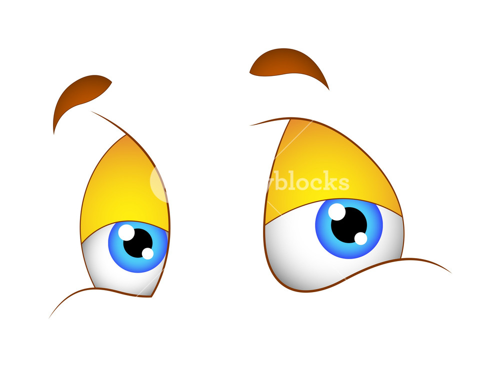 1000x735 Lazy Cartoon Vector Eyes Royalty Free Stock Image