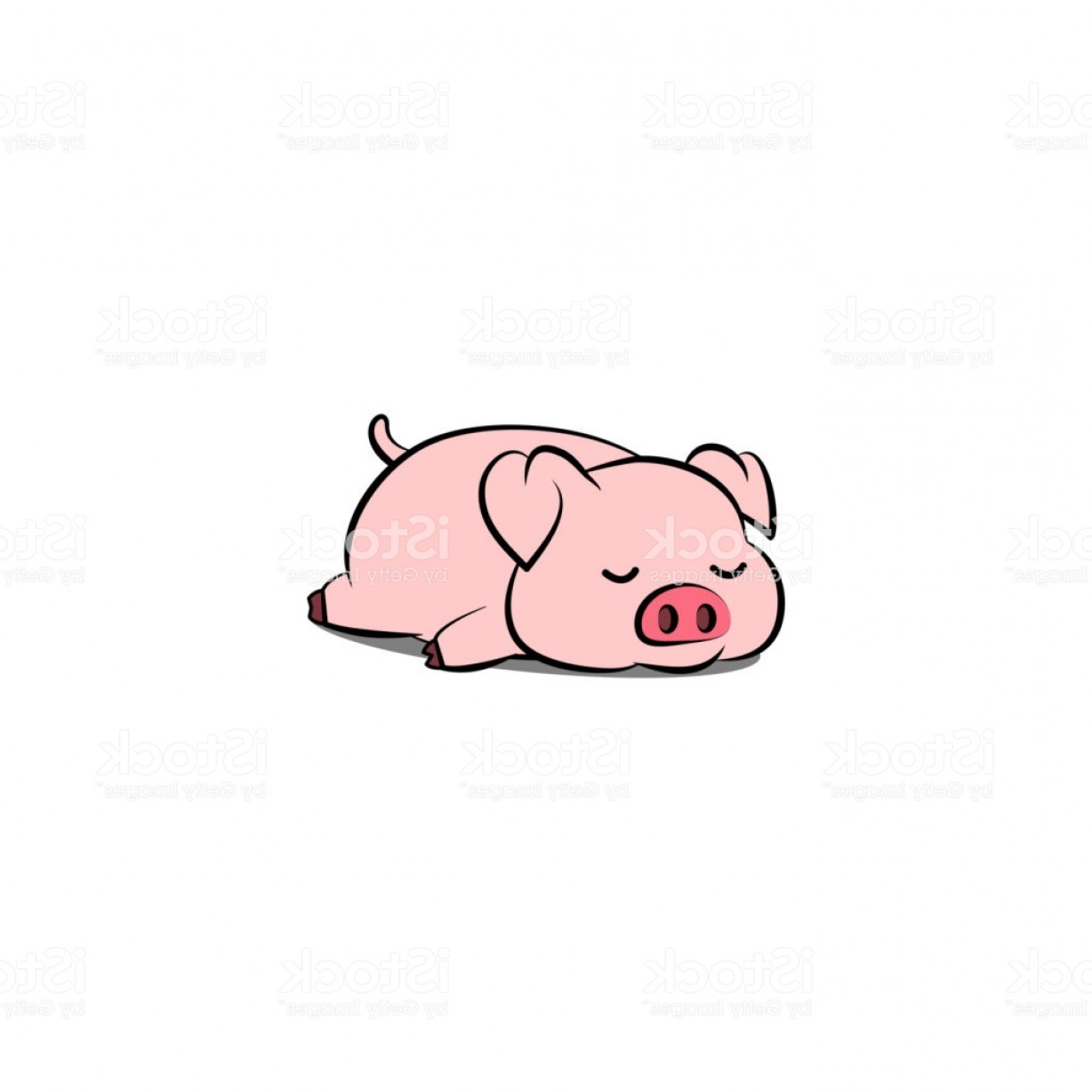 1228x1228 Lazy Pig Sleeping Cartoon Vector Illustration Gm Catchsplace