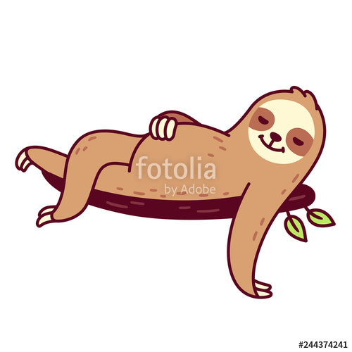 500x500 Lazy Cartoon Sloth Stock Image And Royalty Free Vector