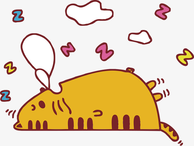 650x492 Download Free Png Cartoon Cute Lazy Cat Sleeping Rhubarb, Cartoon
