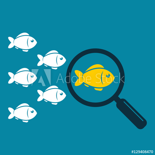 500x500 Search Leader Vector Illustration Leadership Business Concept