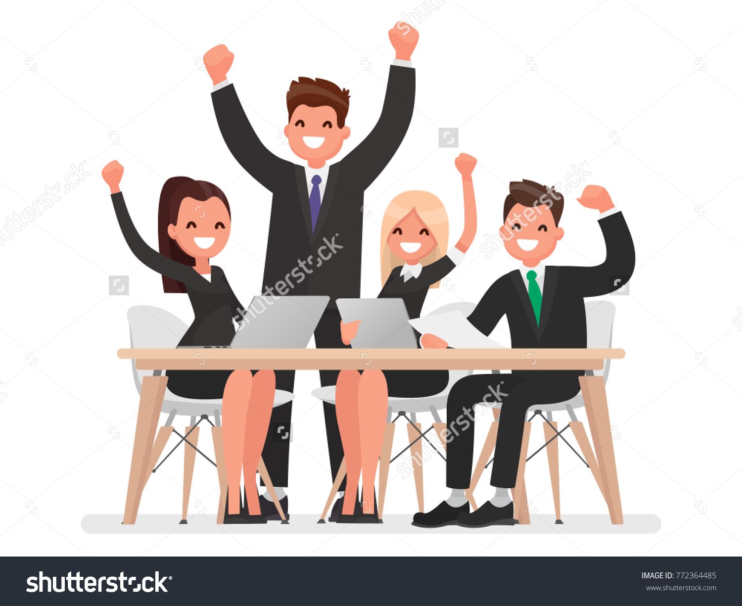 1500x1225 Successful Business Team Led