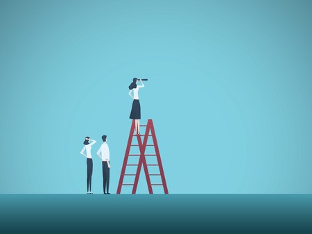 450x337 Business Woman Visionary And Team Leader Vector Concept Symbol