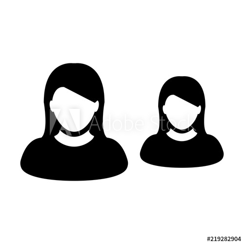 500x500 Leadership Icon Vector Female Group Of Persons Symbol Avatar