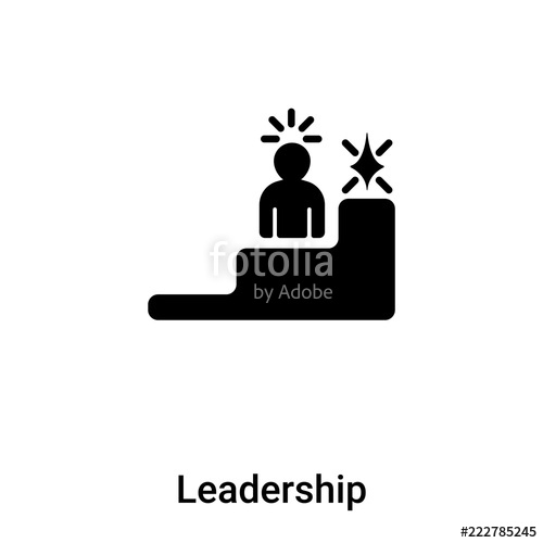 500x500 Leadership Icon Vector Isolated On White Background, Logo Concept