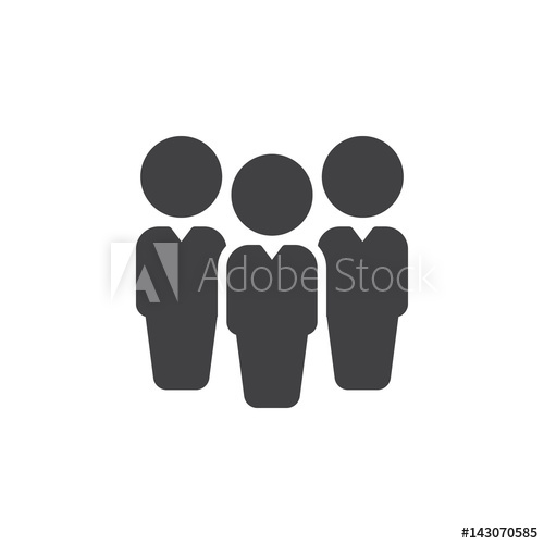 500x500 People, Leadership Icon Vector, Filled Flat Sign, Solid Pictogram