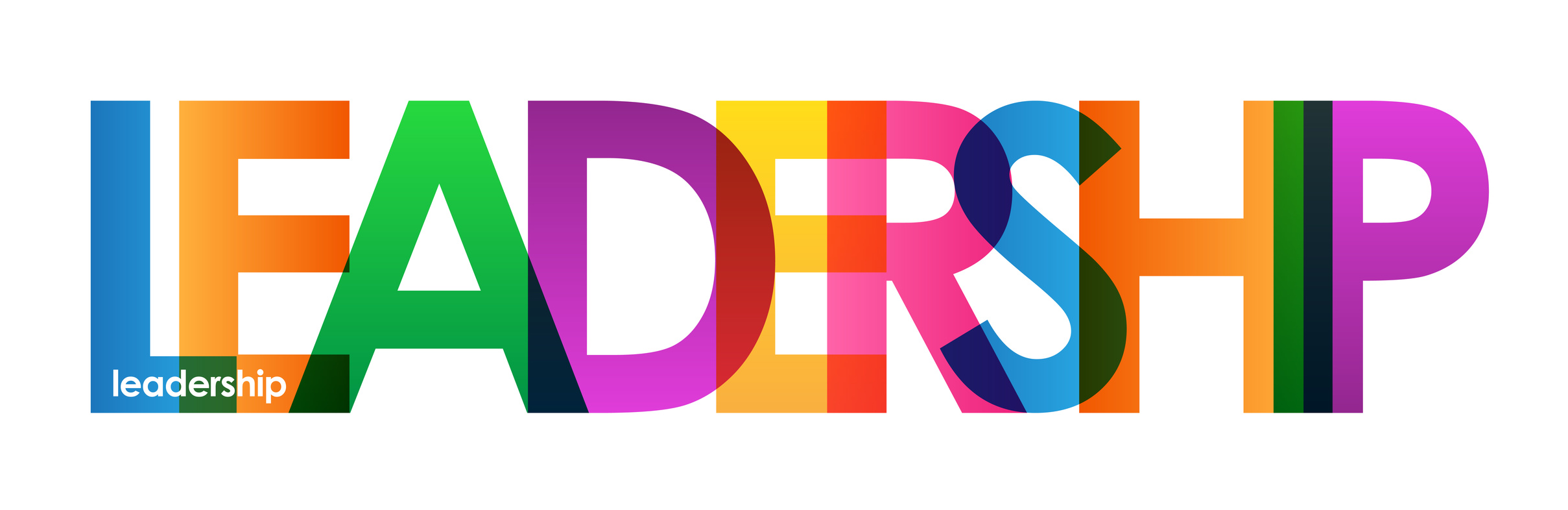 2418x786 Leadership Overlapping Vector Letters Icon