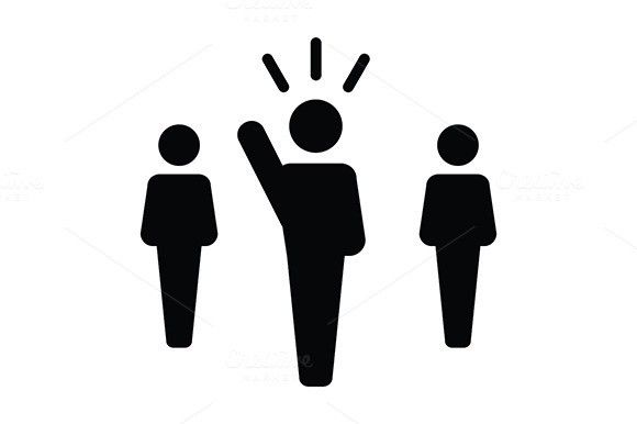 580x386 Leader Icon Icons Human Vector, Icon Design, Leadership