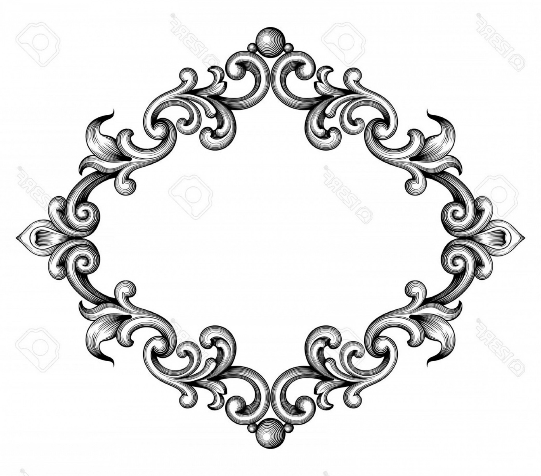 Photostock Vector Vintage Baroque Victorian Frame Border Monogram 2246x1975 Photostock Vector Vintage Baroque Victorian Frame Border Monogram