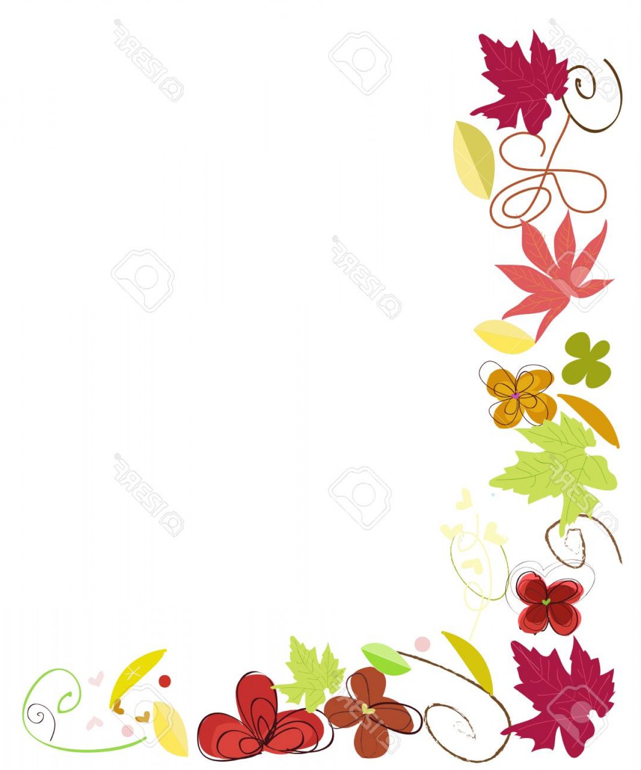 Autumn Leaves Border Vector Soidergi 1299x1560 Autumn Leaves Border Vector Soidergi