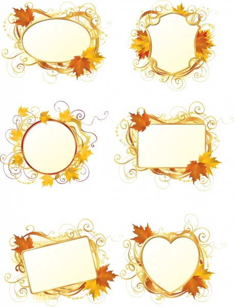 Border Templates Autumn Leaves Decor Free Vector In Adobe 458x600 Border Templates Autumn Leaves Decor Free Vector In Adobe