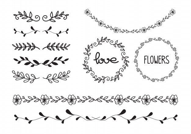 Set Of Doodle Floral, Line And Leaf Circle Frames Vector Vector 626x440 Set Of Doodle Floral, Line And Leaf Circle Frames Vector Vector