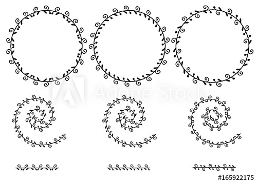 Set Of Doodle Floral And Leaf Circle Frames Illustration Vector 500x357 Set Of Doodle Floral And Leaf Circle Frames Illustration Vector
