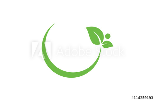 Leaf Circle Vector Logo 500x324 Leaf Circle Vector Logo
