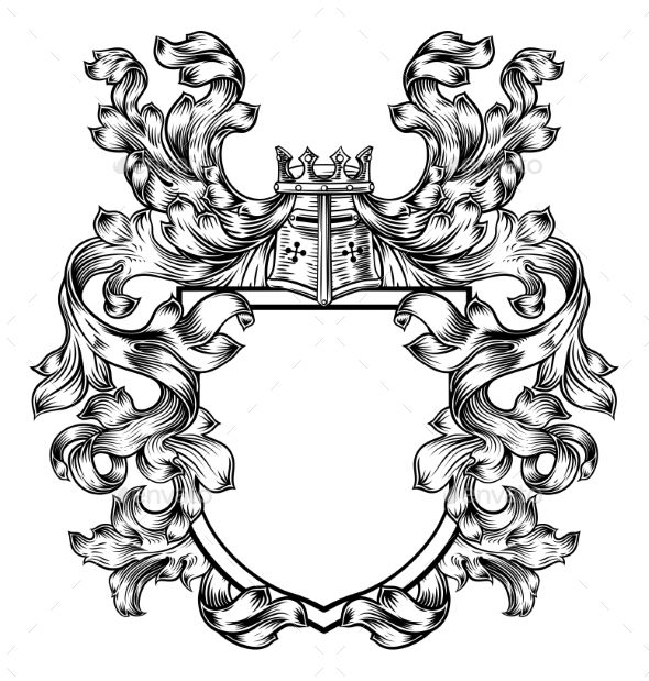 590x619 Knight Heraldic Crest Coat Of Arms Shield Emblem Fonts Logos
