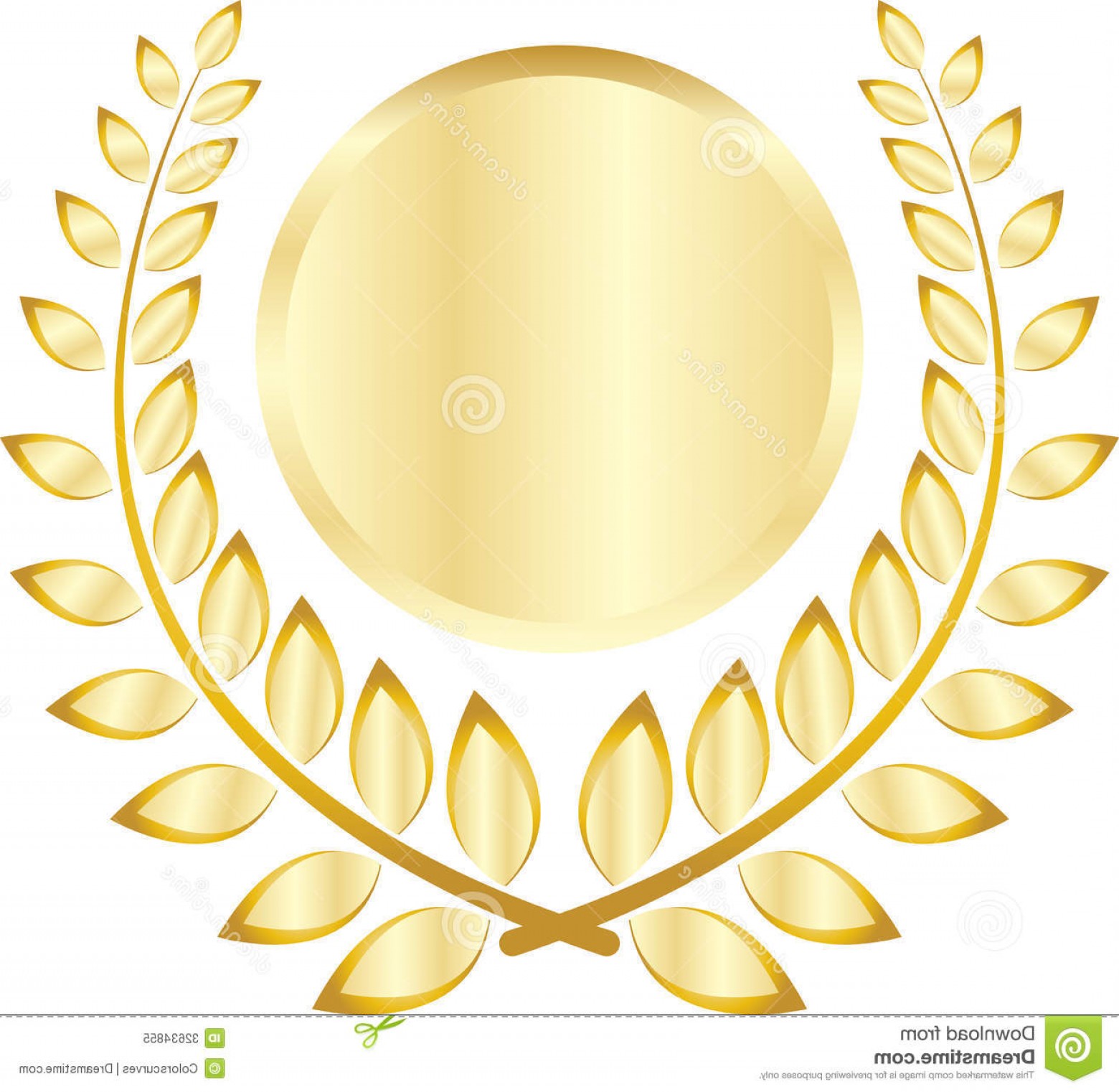1560x1522 Royalty Free Stock Photo Golden Leaf Crest Vector Drawing