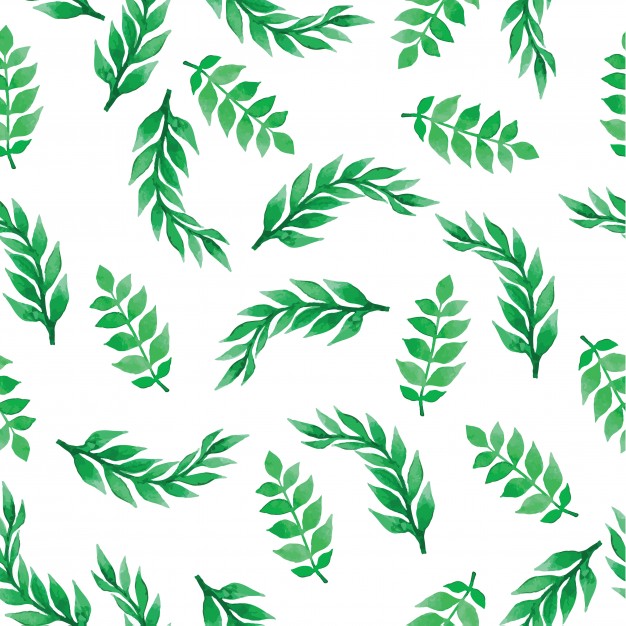 626x626 Floral Background With Watercolor Leaves Vector Free Download