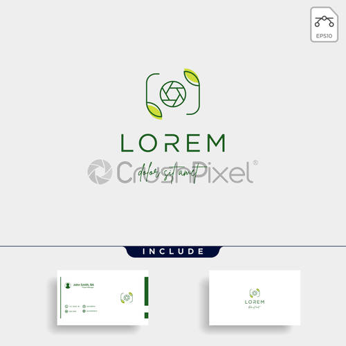 500x500 Camera Shutter Leaf Logo Design Vector Icon, Stock Vector Crushpixel