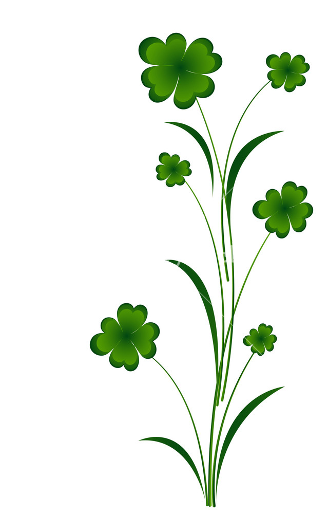 639x1000 Flourish Clover Leaf Vector Elements Royalty Free Stock Image