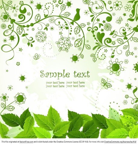 457x479 Free Flourish Leaf Background Files, Vectors Graphics