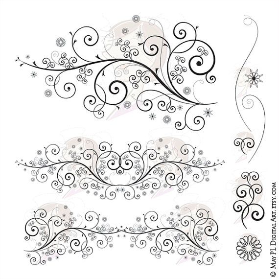 570x570 Swirl Clipart Flourish Floral Png