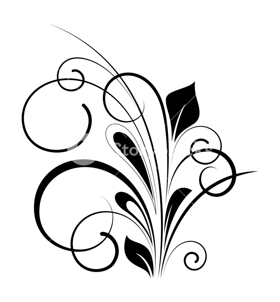 927x1000 Swirl Flourish Vector Design Shape Royalty Free Stock Image